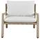 Uttermost Strapped Mahogany Wood Outdoor Lounge Chair