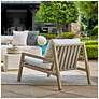 3_Uttermost Strapped Mahogany Wood Outdoor Lounge Chair more views