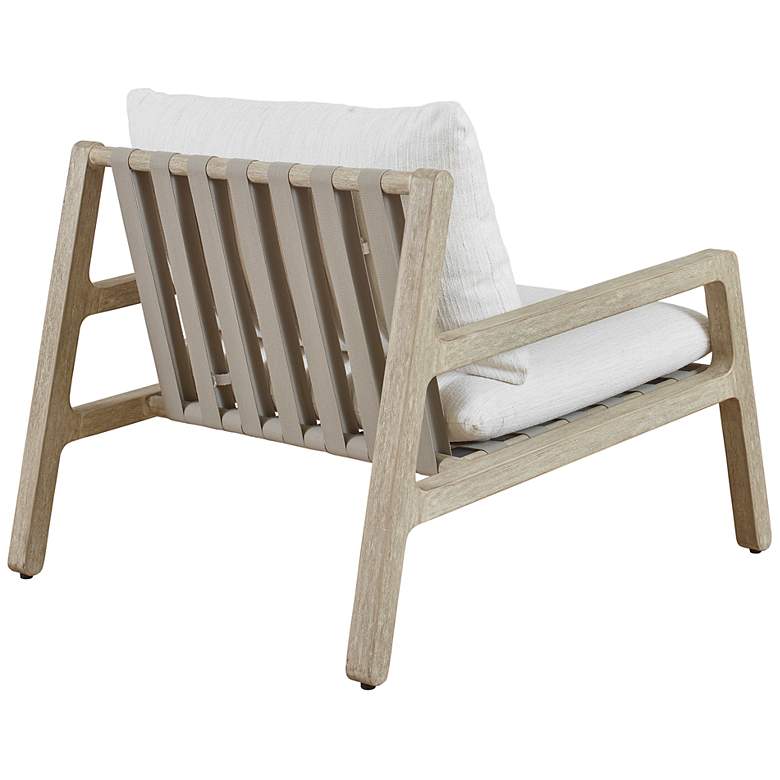 Image 7 Uttermost Strapped Mahogany Wood Outdoor Lounge Chair more views