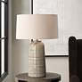 1_Uttermost Strata 26 1/4" High Tan Glaze Ceramic Table Lamp