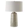 4_Uttermost Strata 26 1/4" High Tan Glaze Ceramic Table Lamp more views