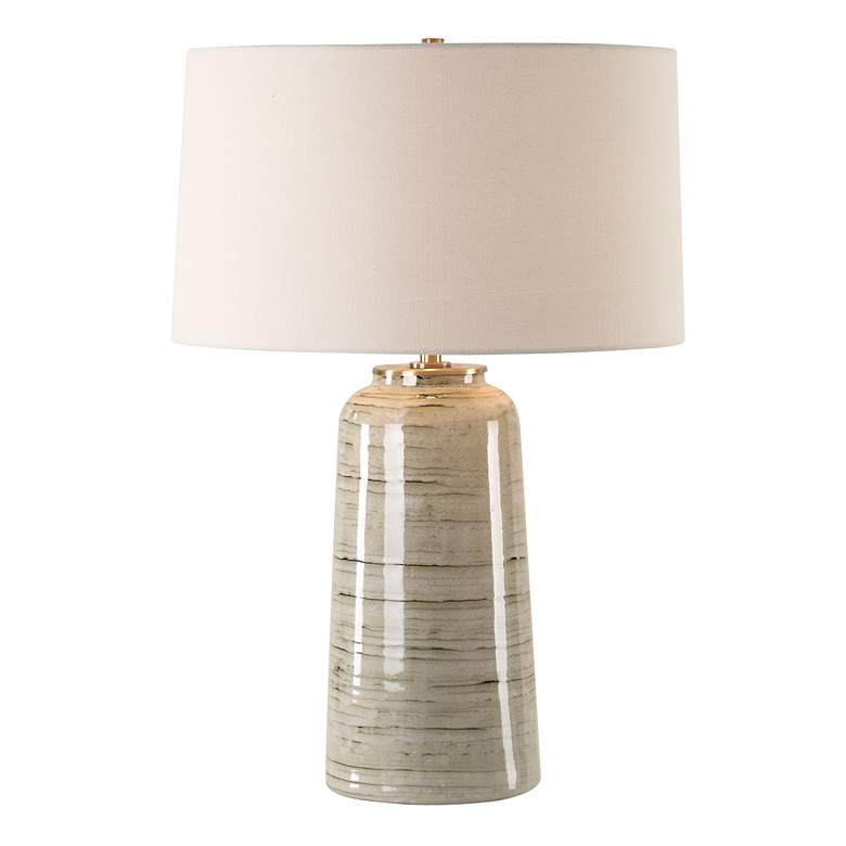 Image 2 Uttermost Strata Glaze Ceramic Table Lamp
