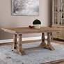 1_Uttermost Stratford 76"W Stony Gray Wash Wood Dining Table