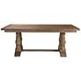 Uttermost Stratford 76"W Stony Gray Wash Wood Dining Table