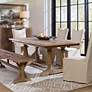 4_Uttermost Stratford 76"W Stony Gray Wash Wood Dining Table more views