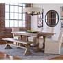 5_Uttermost Stratford 76"W Stony Gray Wash Wood Dining Table more views