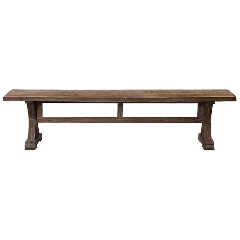Image 1 Uttermost Stratford Gray Wash Wood Bench