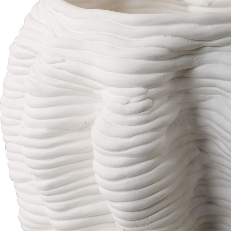 Image 4 Uttermost Stratified Matte White Ceramic 13 3/4" x 9" Vase more views