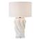 Uttermost Stratified Matte White Glaze Ceramic Table Lamp