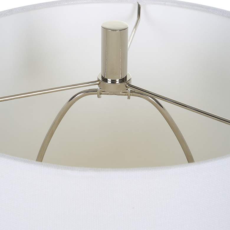 Image 7 Uttermost Stratus 36" Gray Glass Nickel Buffet Table Lamp more views