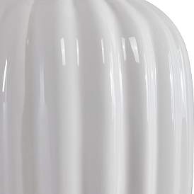 Image3 of Uttermost Strauss Gloss White Glaze Ceramic Table Lamp more views