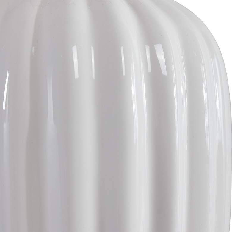 Image 3 Uttermost Strauss Gloss White Glaze Ceramic Table Lamp more views
