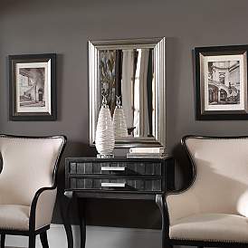 Image5 of Uttermost Stuart Silver Leaf 26 3/4" x 36 3/4" Wall Mirror more views