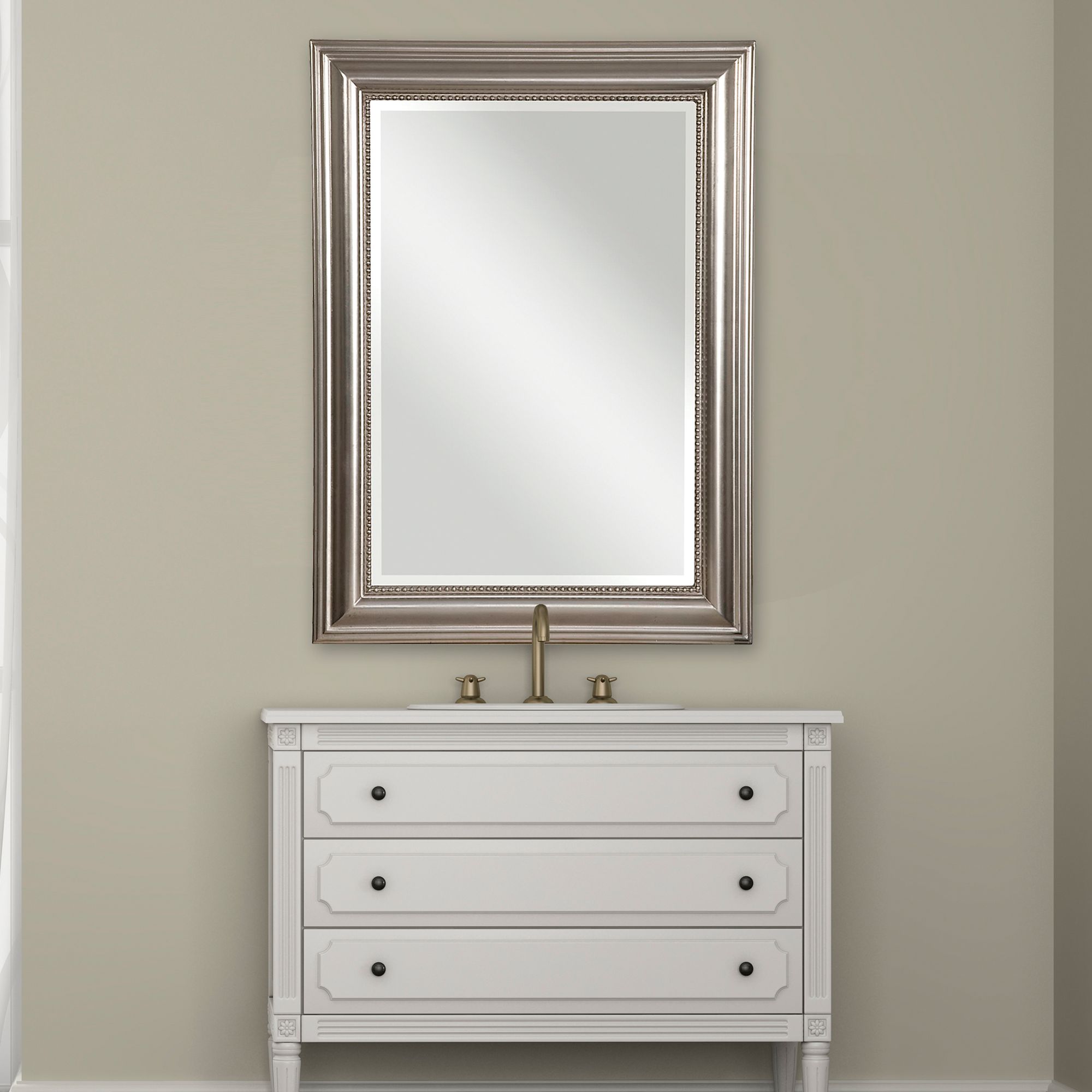 Uttermost Stuart Silver Leaf 26 3/4" x 36 3/4" Wall Mirror