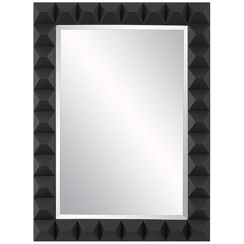 Image 3 Uttermost Studded Matte Black 31 3/4" x 43 1/4" Wall Mirror