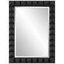 Uttermost Studded Matte Black 31 3/4" x 43 1/4" Wall Mirror