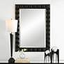 2_Uttermost Studded Matte Black 31 3/4" x 43 1/4" Wall Mirror