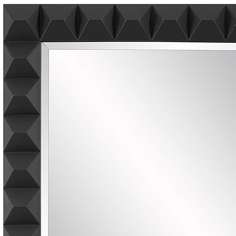 Image 4 Uttermost Studded Matte Black 31 3/4" x 43 1/4" Wall Mirror more views