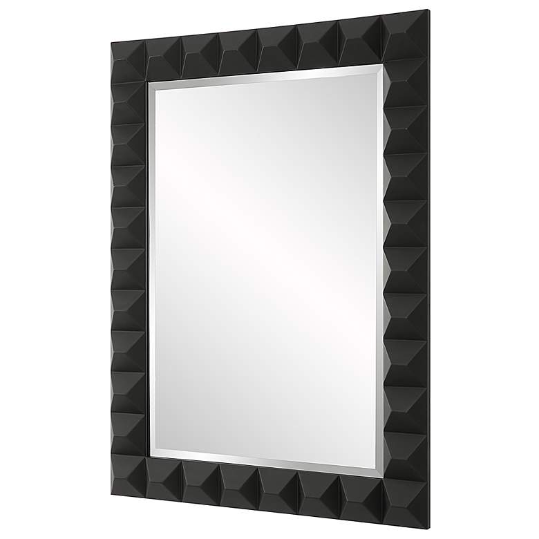 Image 5 Uttermost Studded Matte Black 31 3/4" x 43 1/4" Wall Mirror more views