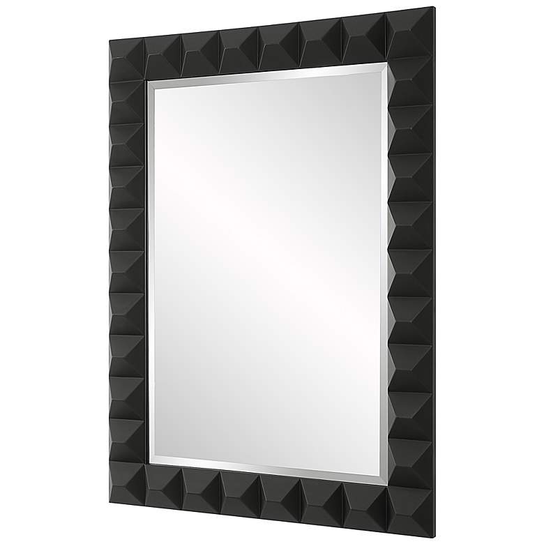 Image 6 Uttermost Studded Matte Black 31 3/4" x 43 1/4" Wall Mirror more views