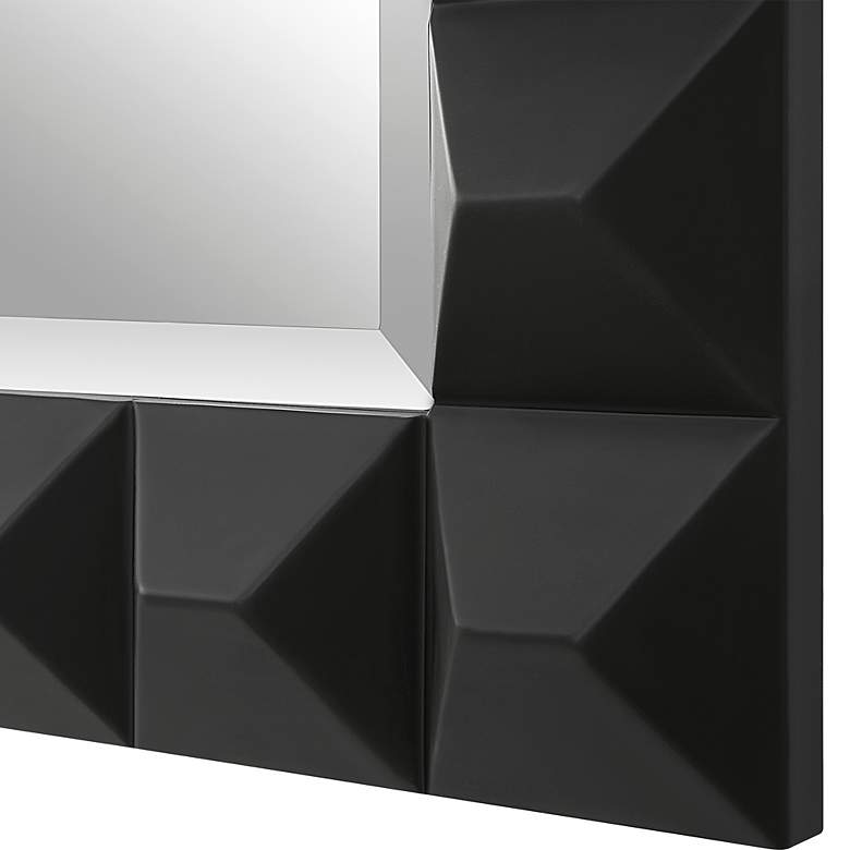 Image 6 Uttermost Studded Matte Black 31 3/4" x 43 1/4" Wall Mirror more views
