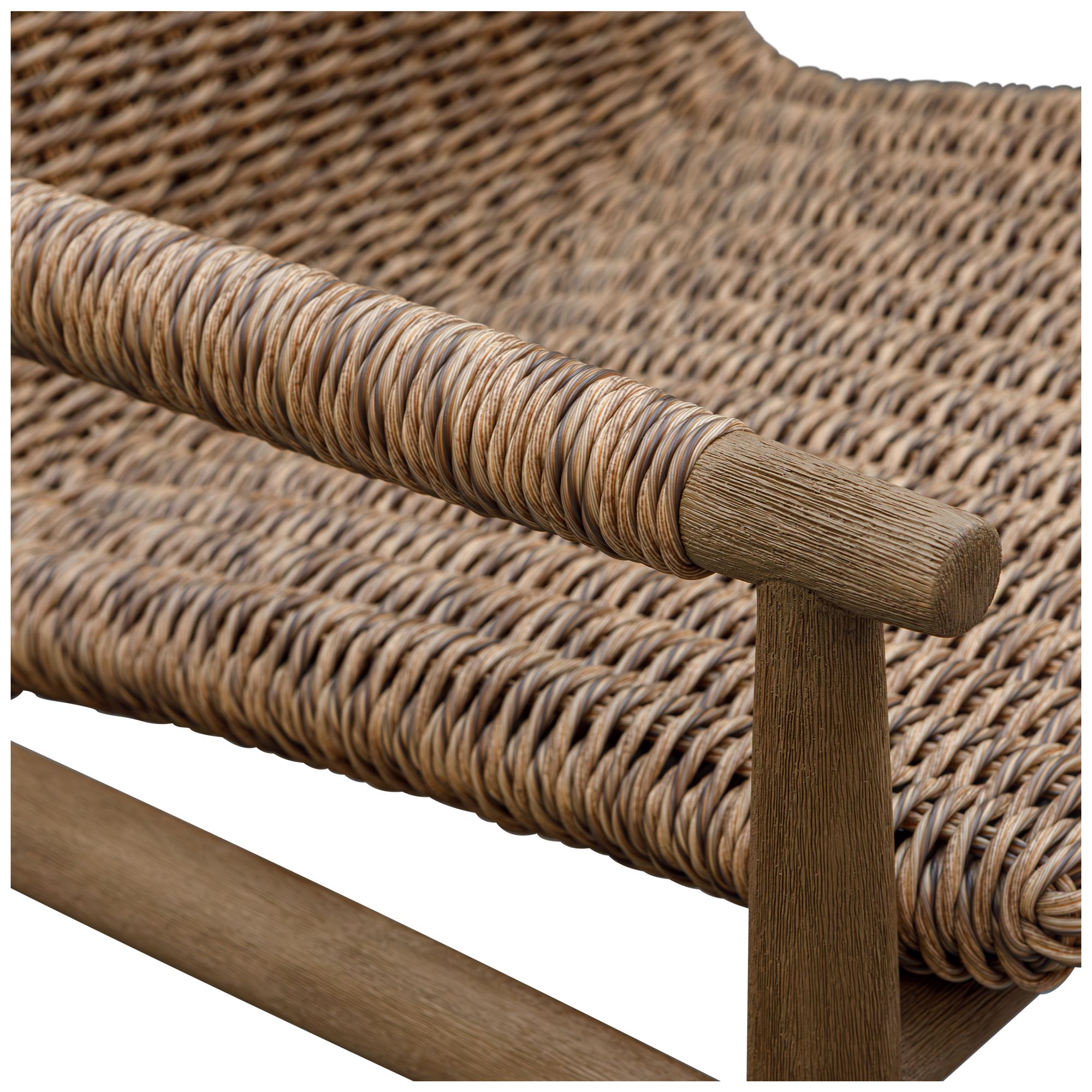Image 6 Uttermost Sumba Golden Flax Outdoor Lounge Chair more views
