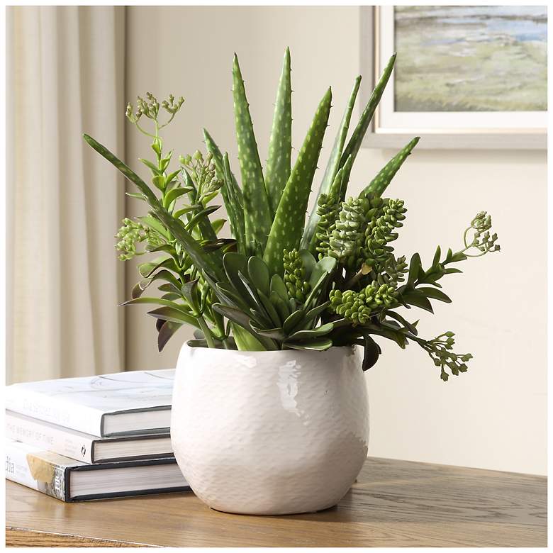 Image 1 Uttermost Sundown 16 1/2" Succulent Accent