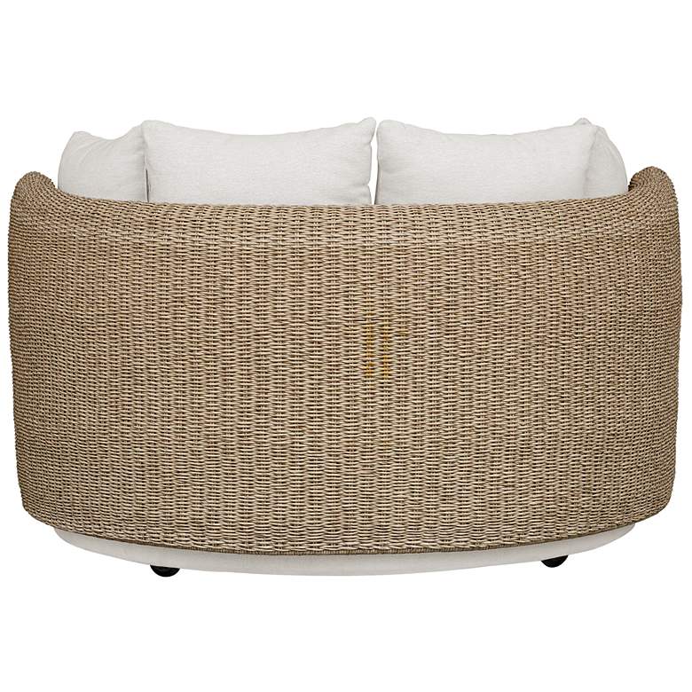 Image 4 Uttermost Sunset Oatmeal Wicker Outdoor Swivel Day Bed more views