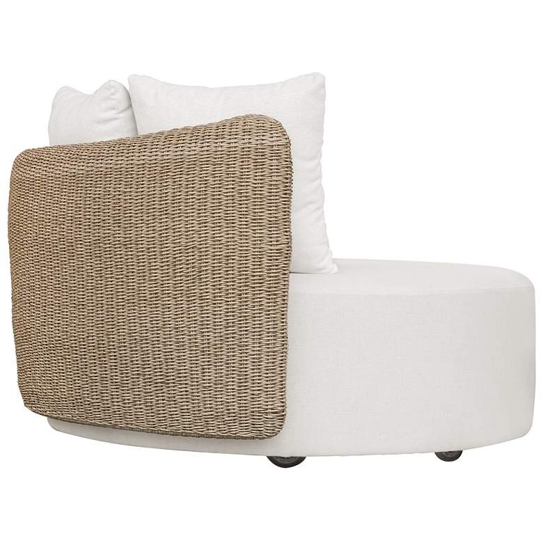 Image 5 Uttermost Sunset Oatmeal Wicker Outdoor Swivel Day Bed more views