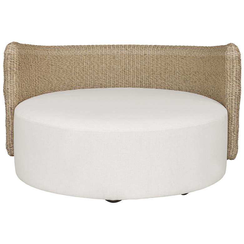 Image 6 Uttermost Sunset Oatmeal Wicker Outdoor Swivel Day Bed more views