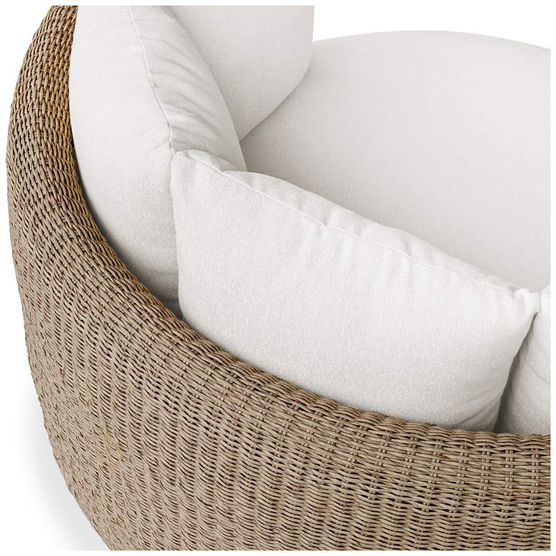 Image 7 Uttermost Sunset Oatmeal Wicker Outdoor Swivel Day Bed more views