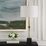 4_Uttermost Suranne Antique Brass Column Table Lamp more views