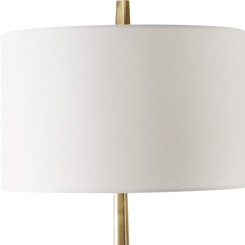Image 6 Uttermost Suranne Antique Brass Column Table Lamp more views