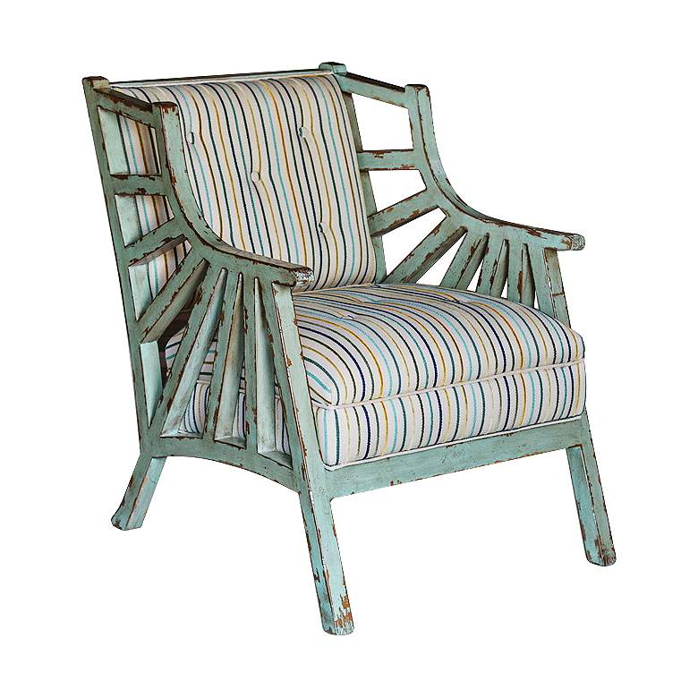 Image 1 Uttermost Surata Sea Glass Distressed Wood Accent Chair