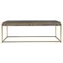 2_Uttermost Surround 16" H Brushed Brass Coffee Table