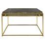 4_Uttermost Surround 16" H Brushed Brass Coffee Table more views