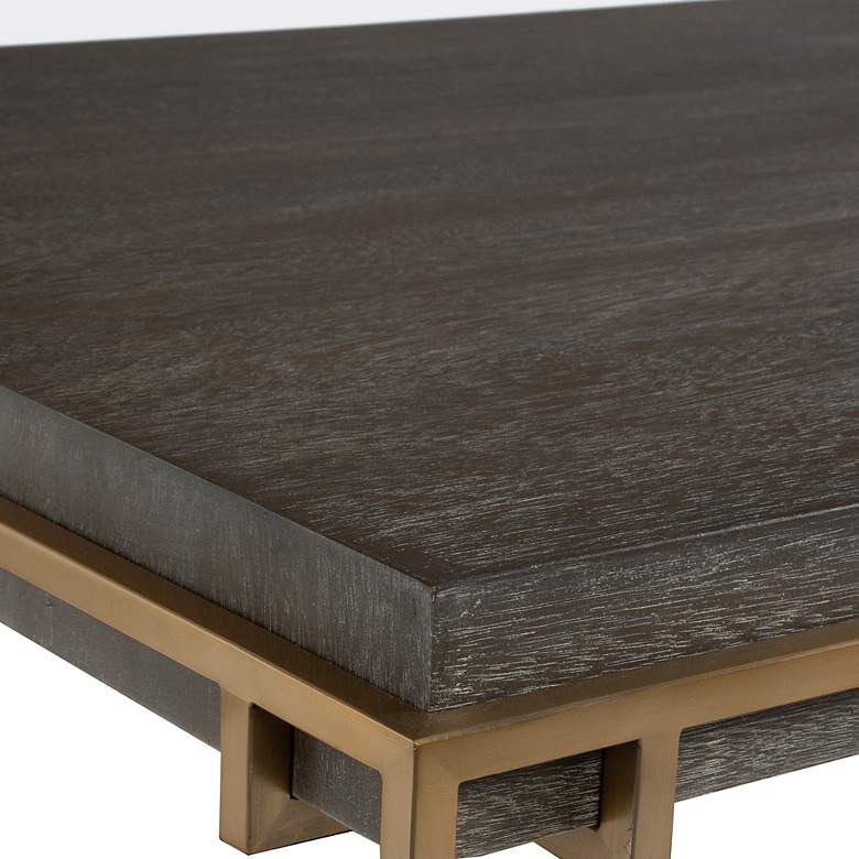 Image 5 Uttermost Surround 16" H Brushed Brass Coffee Table more views