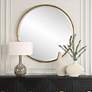 2_Uttermost Sutton Aged Gold 47" Round Oversized Wall Mirror