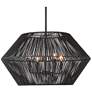 2_Uttermost Suva 28" Black Natural Rope 4-Light Modern Chandelier