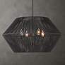 1_Uttermost Suva 28" Black Natural Rope 4-Light Modern Chandelier