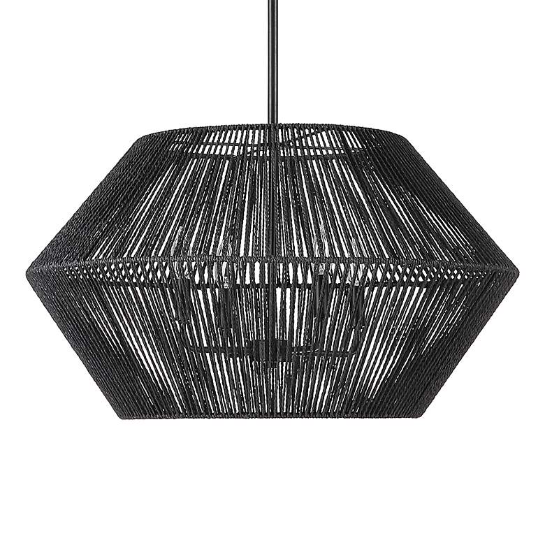 Image 3 Uttermost Suva 28" Black Natural Rope 4-Light Modern Chandelier more views