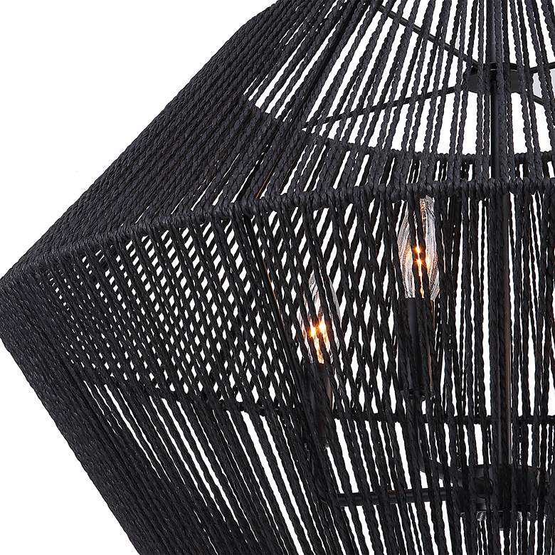 Image 5 Uttermost Suva 28" Black Natural Rope 4-Light Modern Chandelier more views