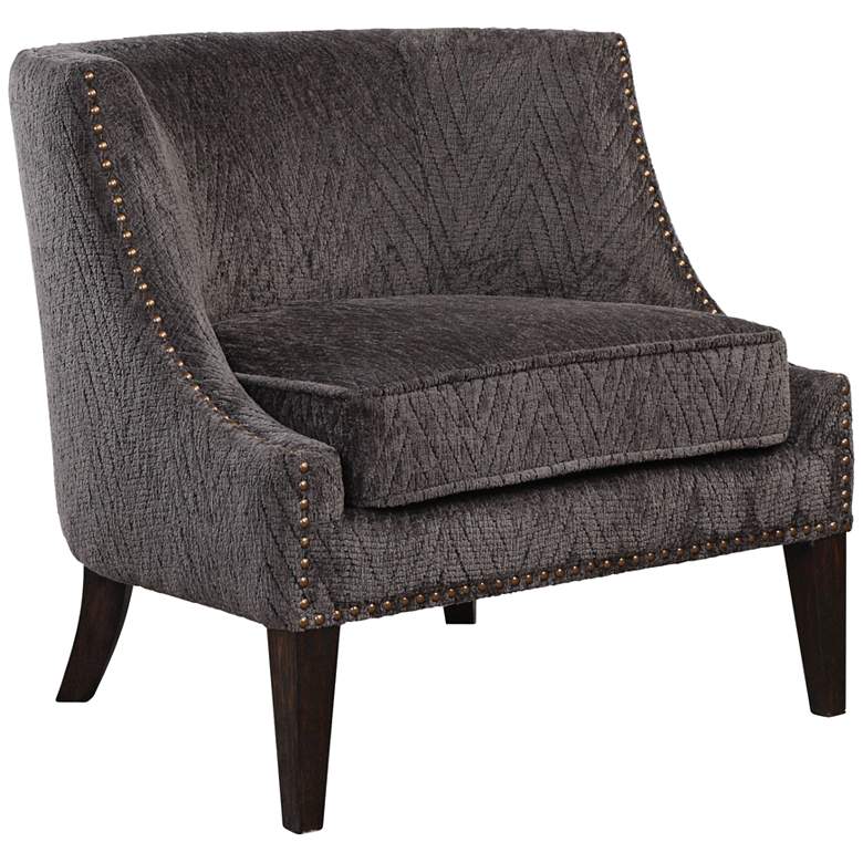 Image 1 Uttermost Suzuka Steel Gray Fabric Accent Chair