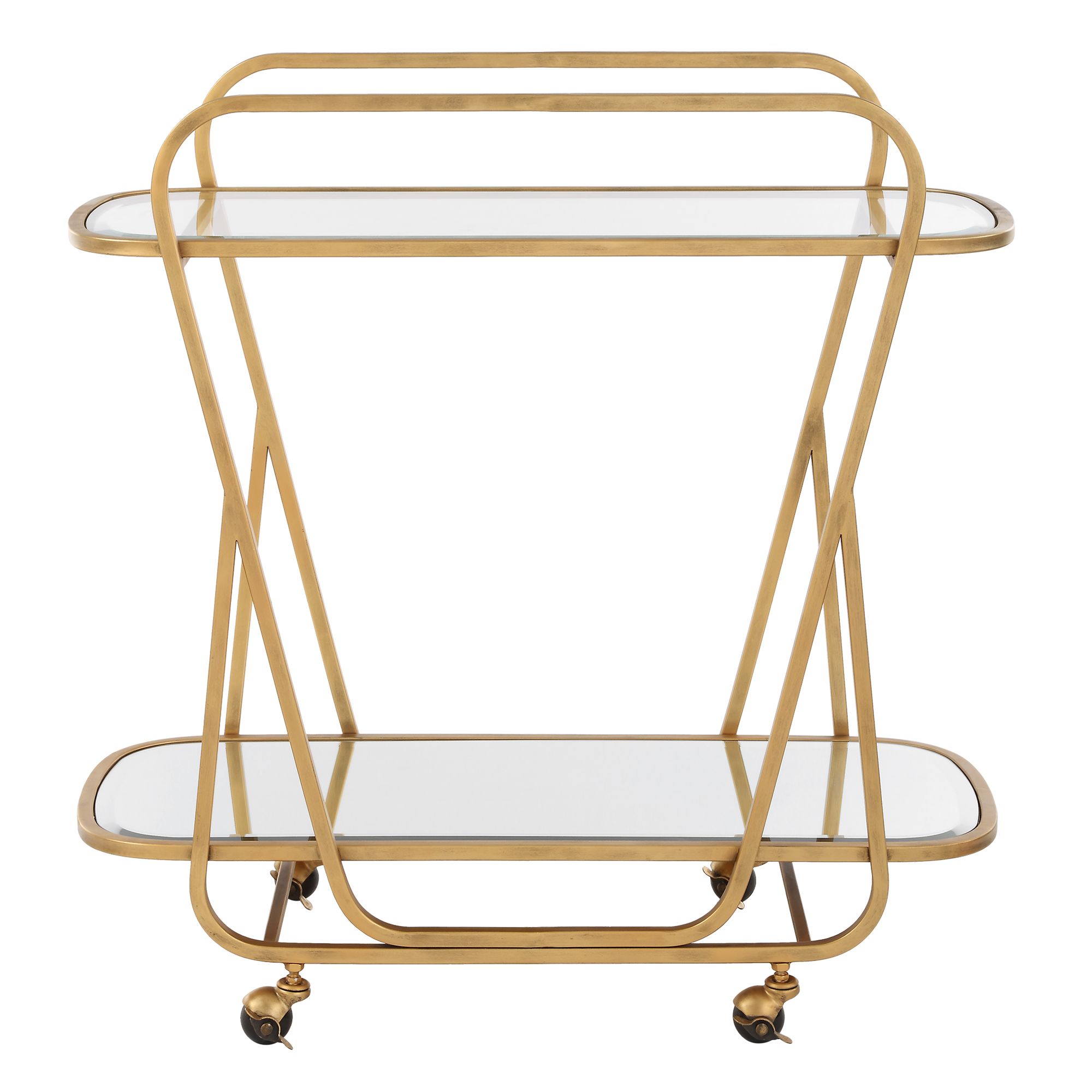 Thumbnail2 of Uttermost Swain 35 3/4" Wide Gold Serving Cart