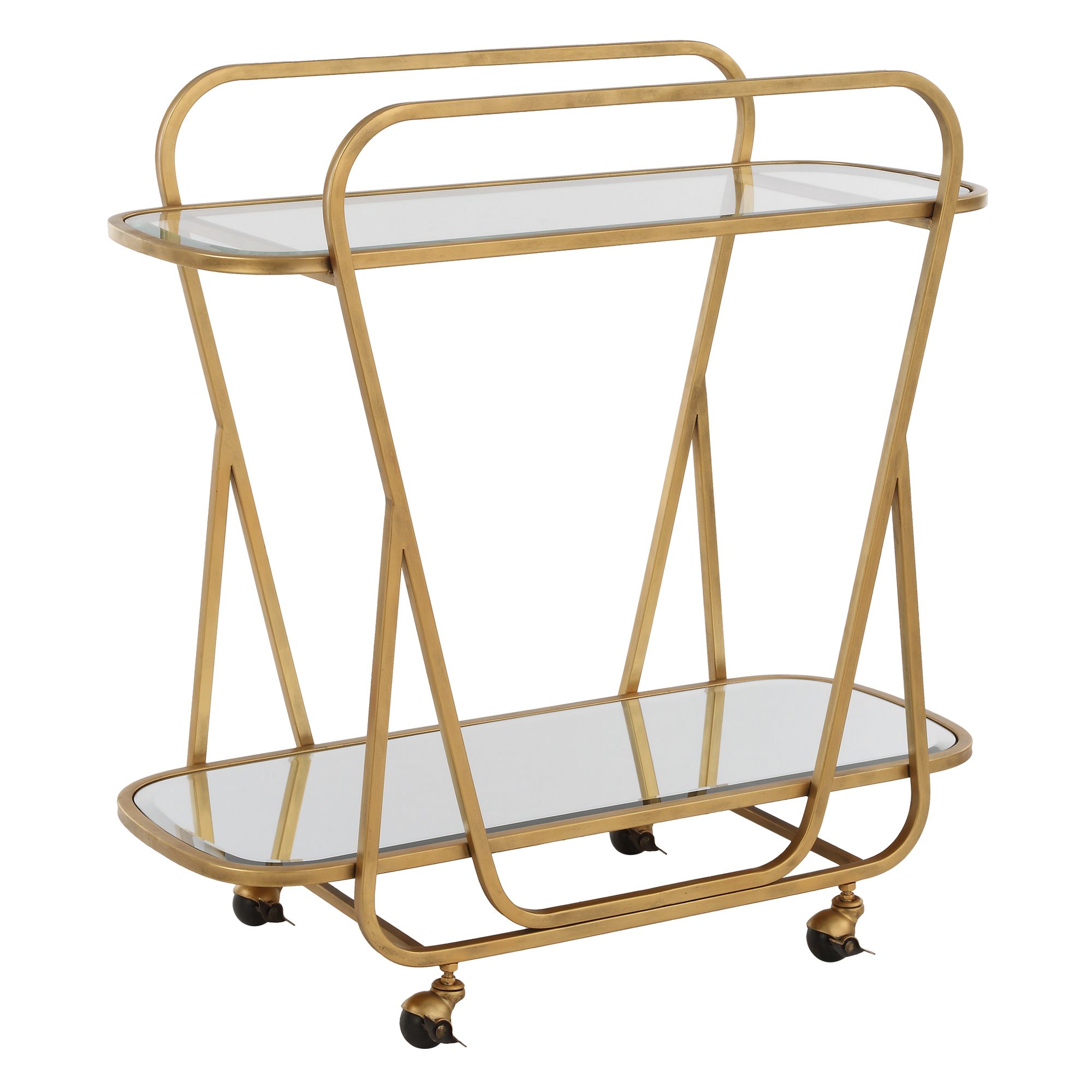 Thumbnail3 of Uttermost Swain 35 3/4" Wide Gold Serving Cart more views