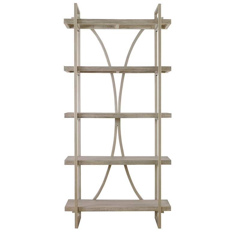 Image 1 Uttermost Sway 88 inch H Silver Leaf Etagere