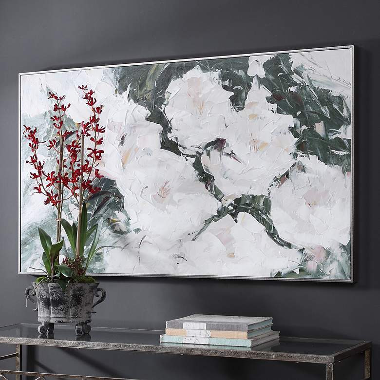 Image 3 Uttermost Sweetbay Magnolias 57" Wide Framed Canvas Wall Art more views