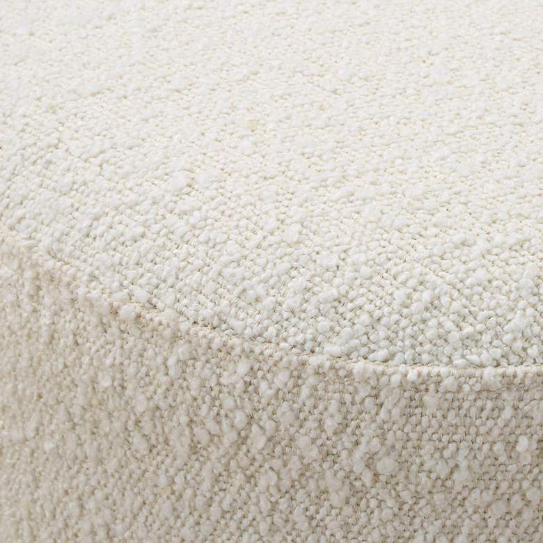 Image 4 Uttermost Swirls Ivory Boucle Fabric Ottoman more views