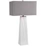 2_Uttermost Sycamore 36" High Modern Gloss White Ceramic Table Lamp