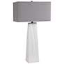 5_Uttermost Sycamore 36" High Modern Gloss White Ceramic Table Lamp more views